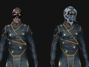 sci-fi man mutant low-poly 3D Model