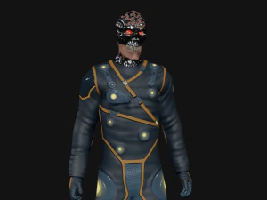 sci-fi man mutant low-poly 3D Model