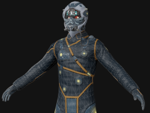 sci-fi man mutant low-poly 3D Model