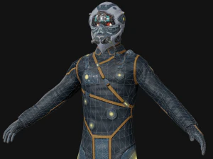 sci-fi man mutant low-poly 3D Model