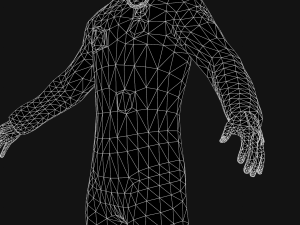 sci-fi man mutant low-poly 3D Model