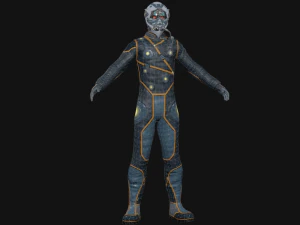 sci-fi man mutant low-poly 3D Model