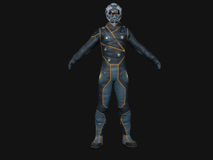 sci-fi man mutant low-poly 3D Model