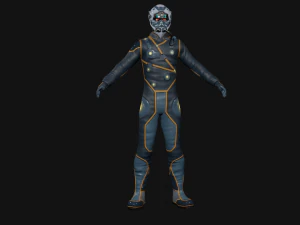 sci-fi man mutant low-poly 3D Model