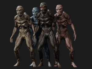 monster alien low-poly game-ready 3D Model