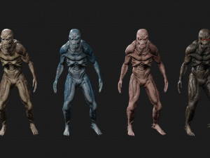 monster alien low-poly game-ready 3D Model