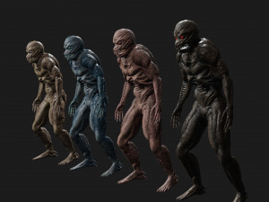 monster alien low-poly game-ready 3D Model