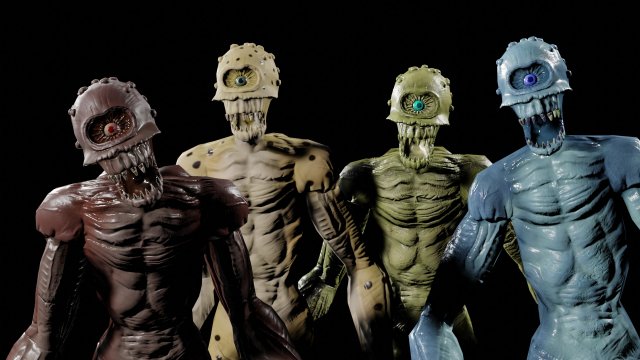 alien 3D Model .c4d .max .obj .3ds .fbx .stl .blend 