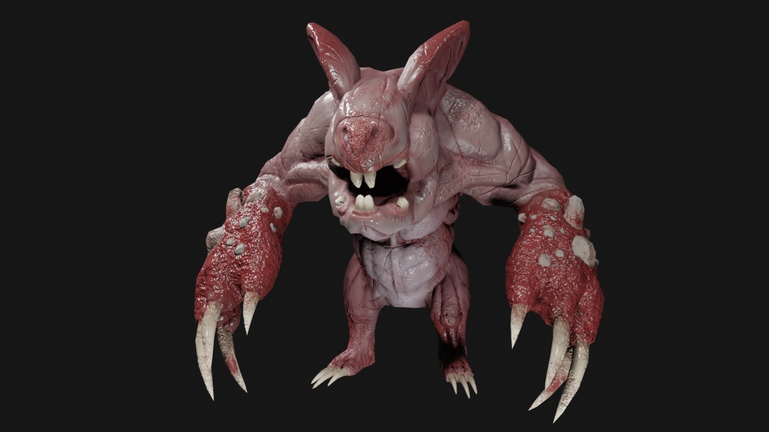 Mutant monster Low-poly 3D model - TurboSquid 2105295