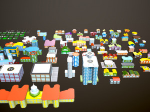 private houses 2 low-poly 3D Modell