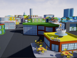 private houses 2 low-poly 3D Modell