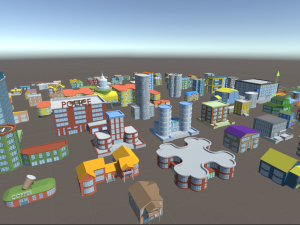 private houses 2 low-poly 3D Modell