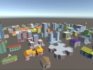 private houses 2 low-poly 3D Model