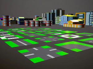 private houses 2 low-poly 3D Model