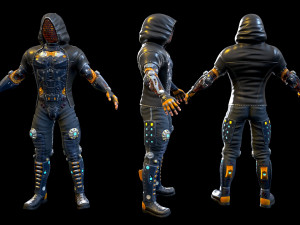 sci-fi character 2 low-poly 3Dモデル