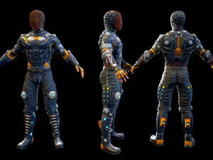 sci-fi character 2 low-poly 3D Model
