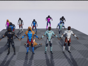 sci-fi character 2 low-poly 3Dモデル