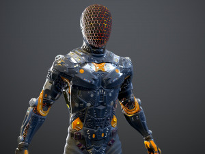 sci-fi character 2 low-poly 3Dモデル