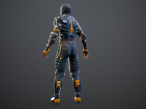 sci-fi character 2 low-poly 3Dモデル