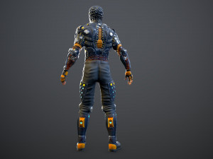 sci-fi character 2 low-poly 3Dモデル