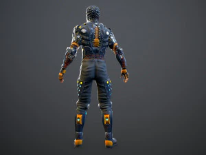 sci-fi character 2 low-poly 3D Model