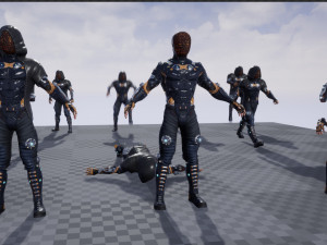 sci-fi character 2 low-poly 3Dモデル