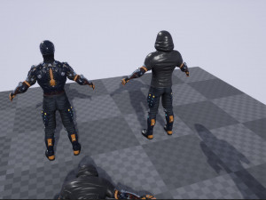 sci-fi character 2 low-poly 3Dモデル