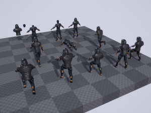 sci-fi character 2 low-poly 3Dモデル