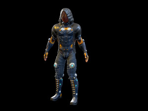 sci-fi character 2 low-poly 3Dモデル