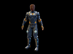 sci-fi character 2 low-poly 3Dモデル