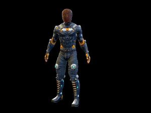 sci-fi character 2 low-poly 3D Model