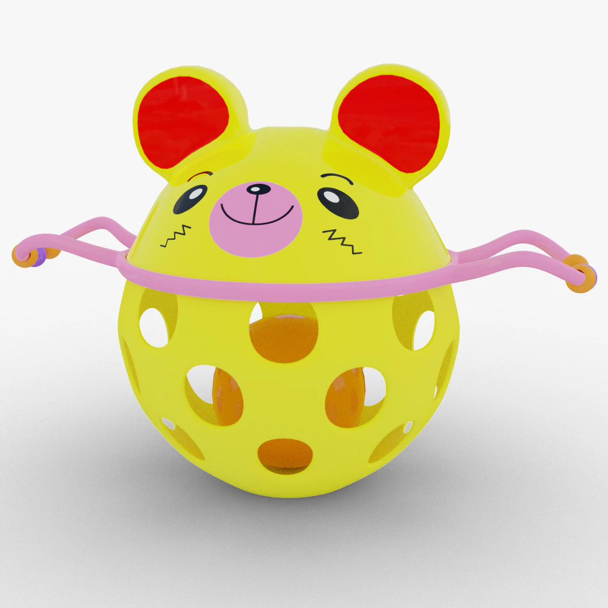 baby rattle toy bear 3D Model .c4d .max .obj .3ds .fbx .stl .blend