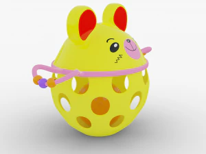 baby rattle toy bear 3D Model