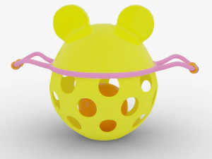 baby rattle toy bear 3D Model