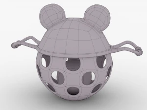baby rattle toy bear 3D Model