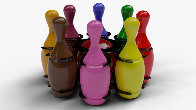 baby bowling set toy 3D Модель .c4d .max .obj .3ds .fbx .stl .blend 