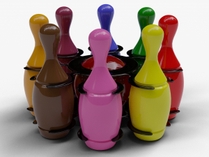 baby bowling set toy 3D 模型