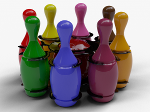 baby bowling set toy 3D Модель