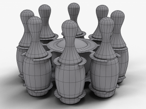 baby bowling set toy 3D Модель