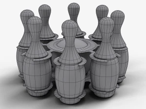 baby bowling set toy 3D Model