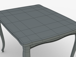 3d classic dining table Model 3D