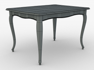 3d classic dining table Model 3D