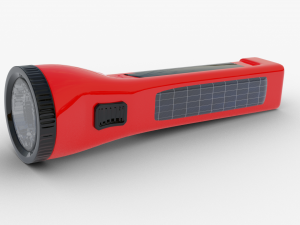 flashlight led solar power 3D 模型