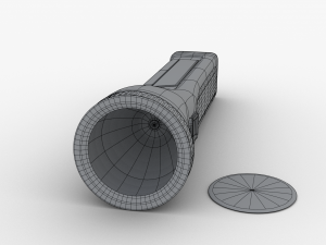flashlight led solar power Model 3D