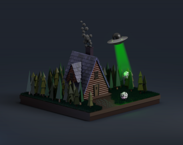 house in the forest Modelo 3D .c4d .max .obj .3ds .fbx .stl .blend 