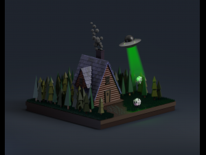 house in the forest 3D-Modell