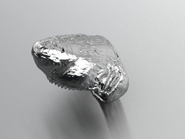 shark zombie ring 3d print model 3D 打印模型 .c4d .max .obj .3ds .fbx .stl .blend 
