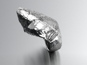 shark zombie ring 3d print model 3D 打印模型