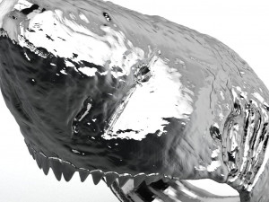 shark zombie ring 3d print model 3D 打印模型