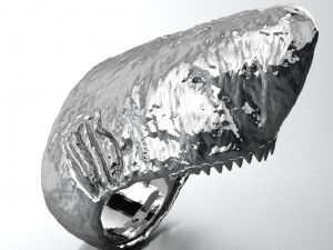 shark zombie ring 3d print model 3D 打印模型